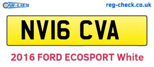 NV16CVA are the vehicle registration plates.