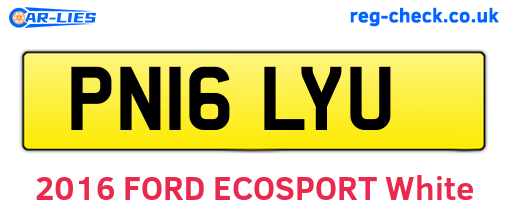 PN16LYU are the vehicle registration plates.