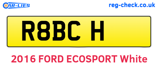 R8BCH are the vehicle registration plates.