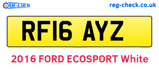 RF16AYZ are the vehicle registration plates.