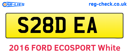 S28DEA are the vehicle registration plates.