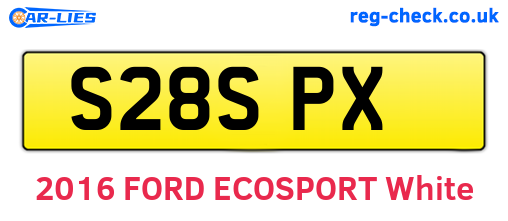 S28SPX are the vehicle registration plates.
