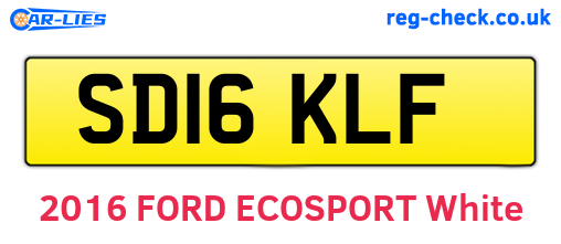 SD16KLF are the vehicle registration plates.