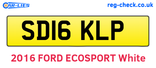 SD16KLP are the vehicle registration plates.
