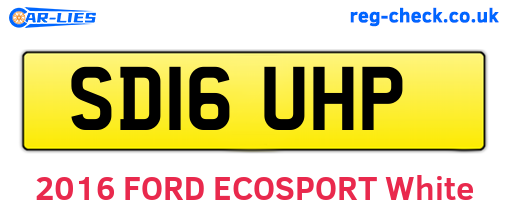 SD16UHP are the vehicle registration plates.