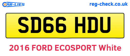 SD66HDU are the vehicle registration plates.