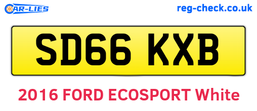 SD66KXB are the vehicle registration plates.