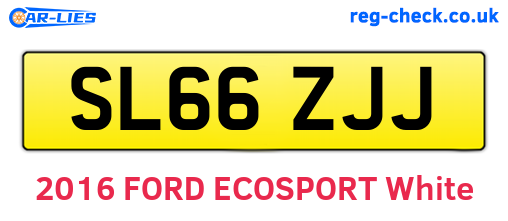 SL66ZJJ are the vehicle registration plates.