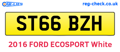 ST66BZH are the vehicle registration plates.