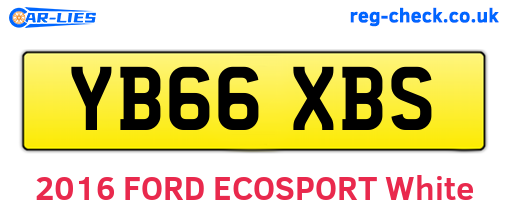 YB66XBS are the vehicle registration plates.