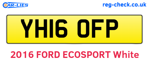 YH16OFP are the vehicle registration plates.