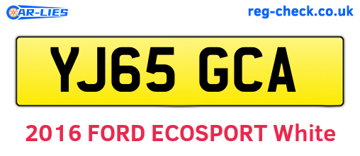 YJ65GCA are the vehicle registration plates.