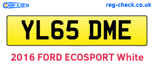 YL65DME are the vehicle registration plates.