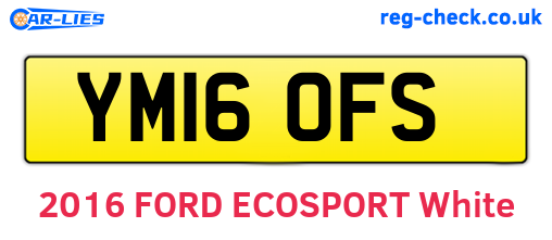 YM16OFS are the vehicle registration plates.