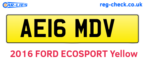 AE16MDV are the vehicle registration plates.