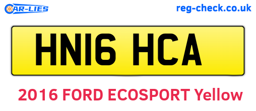 HN16HCA are the vehicle registration plates.