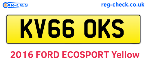 KV66OKS are the vehicle registration plates.