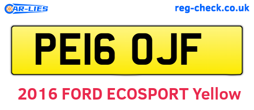 PE16OJF are the vehicle registration plates.
