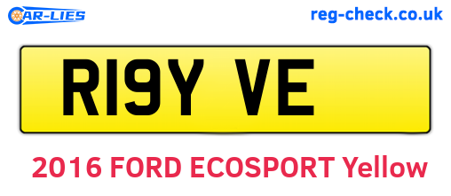 R19YVE are the vehicle registration plates.