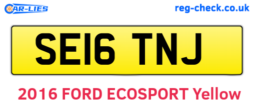 SE16TNJ are the vehicle registration plates.