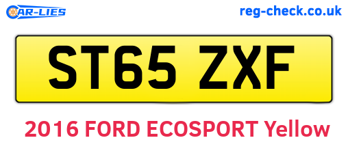 ST65ZXF are the vehicle registration plates.