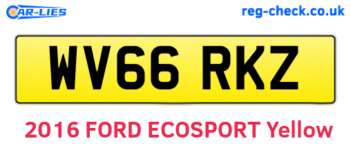 WV66RKZ are the vehicle registration plates.
