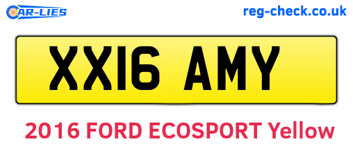 XX16AMY are the vehicle registration plates.