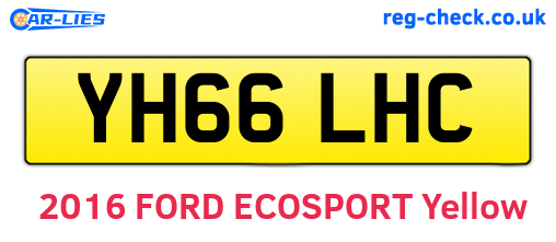 YH66LHC are the vehicle registration plates.