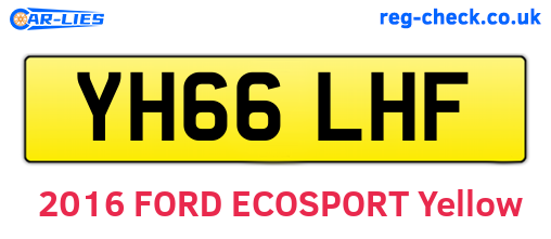 YH66LHF are the vehicle registration plates.