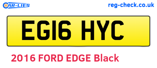 EG16HYC are the vehicle registration plates.