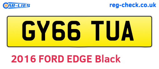 GY66TUA are the vehicle registration plates.