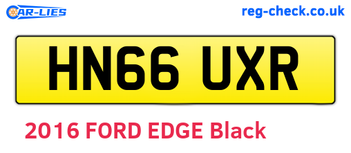 HN66UXR are the vehicle registration plates.