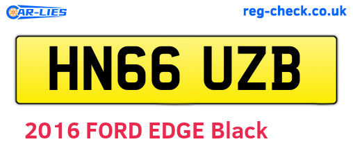 HN66UZB are the vehicle registration plates.