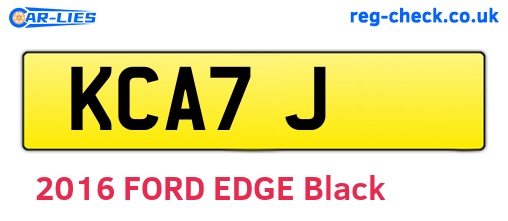 KCA7J are the vehicle registration plates.