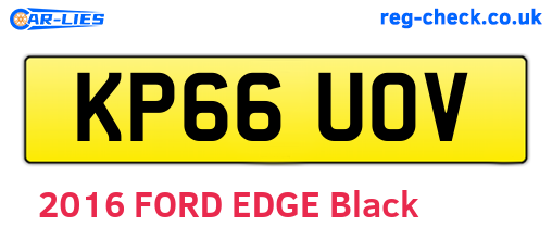 KP66UOV are the vehicle registration plates.