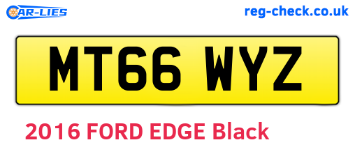 MT66WYZ are the vehicle registration plates.