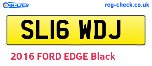 SL16WDJ are the vehicle registration plates.