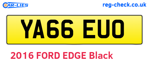 YA66EUO are the vehicle registration plates.