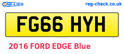 FG66HYH are the vehicle registration plates.