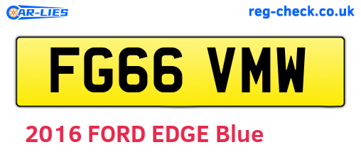 FG66VMW are the vehicle registration plates.