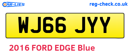 WJ66JYY are the vehicle registration plates.