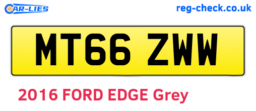 MT66ZWW are the vehicle registration plates.