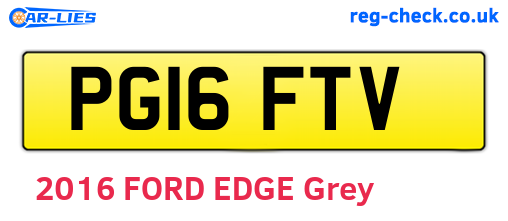 PG16FTV are the vehicle registration plates.