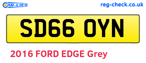 SD66OYN are the vehicle registration plates.