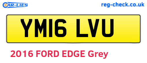 YM16LVU are the vehicle registration plates.
