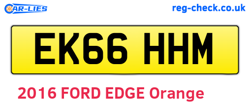 EK66HHM are the vehicle registration plates.
