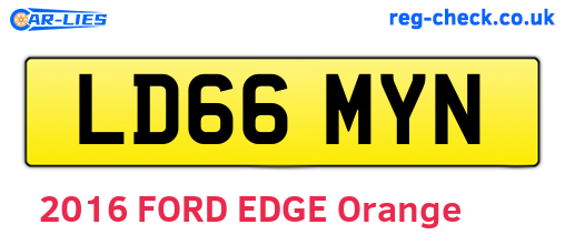 LD66MYN are the vehicle registration plates.