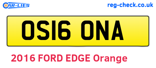 OS16ONA are the vehicle registration plates.