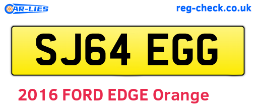 SJ64EGG are the vehicle registration plates.