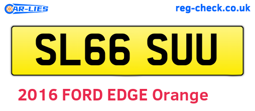 SL66SUU are the vehicle registration plates.